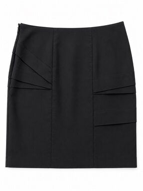 Vintage Nikki Valenti Black Skirt,Layered Asymmetrical Detail,Great Condition!